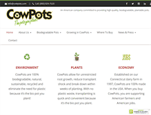 Tablet Screenshot of cowpots.com